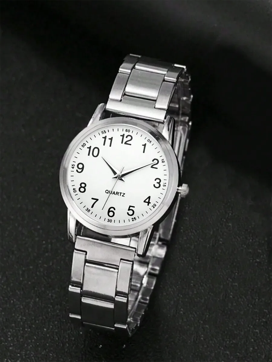 Unisex Alloy Strap Round Dial Quartz Watch For Daily Wear
Unisex Alloy Strap Round Dial Quartz Watch For Daily Wear