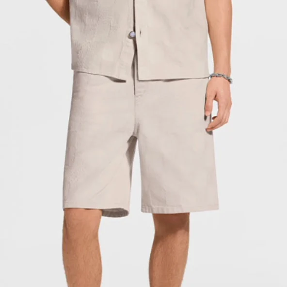 Adam26FW Lightweight Pure Color Button Denim Shorts for Men And Women Couple Brown Straight Leg Natural Waist Short Pants
Adam26FW Lightweight Pure Color Button Denim Shorts for Men And Women Couple Brown Straight Leg Natural Waist Short Pants