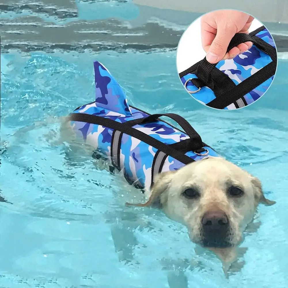 Ripstop Camouflage Dog Life Jacket Polyester Collar Harness Dog Life Vest Reflective Strip Shark Fin Dog Swimwear Pet Dog
Ripstop Camouflage Dog Life Jacket Polyester Collar Harness Dog Life Vest Reflective Strip Shark Fin Dog Swimwear Pet Dog