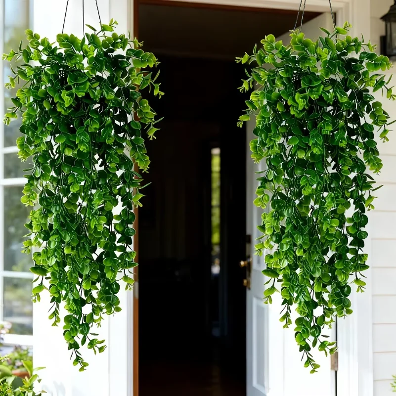 4PC Artificial Hanging Plants Faux Eucalyptus Leaf Greenery Vine Outdoor UV Resistant Plastic Plants for DIY Home Wedding Decor
4PC Artificial Hanging Plants Faux Eucalyptus Leaf Greenery Vine Outdoor UV Resistant Plastic Plants for DIY Home Wedding Decor