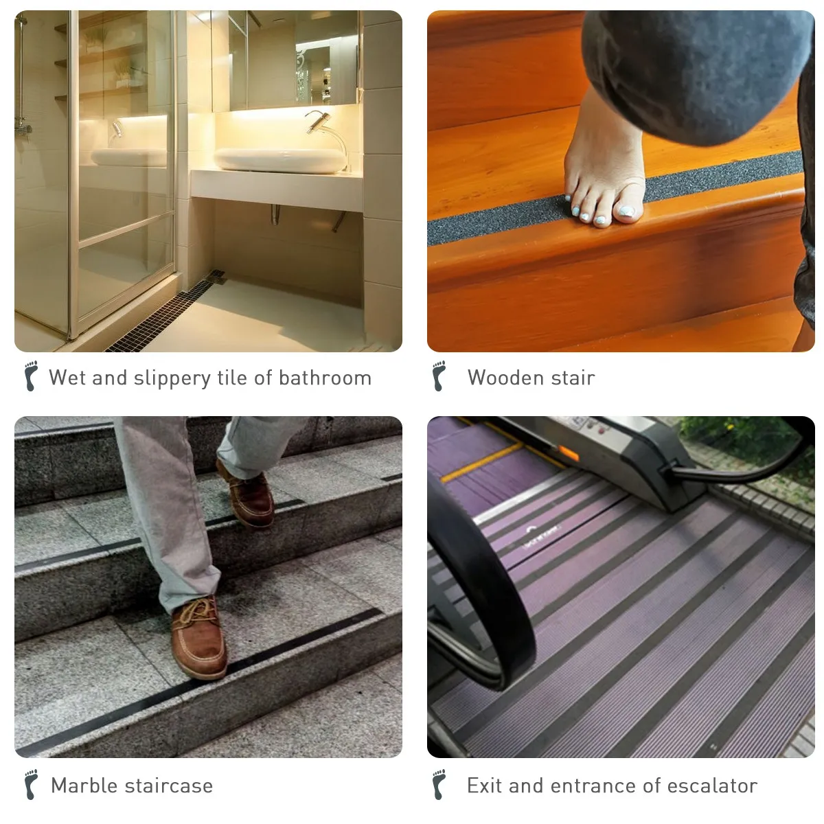 Black Anti Tape Non Surface Adhesive Stair Tape for Steps Treads Ladders Ramps Scaffolding PVC PP Pet Synthetic Paper
Black Anti Tape Non Surface Adhesive Stair Tape for Steps Treads Ladders Ramps Scaffolding PVC PP Pet Synthetic Paper