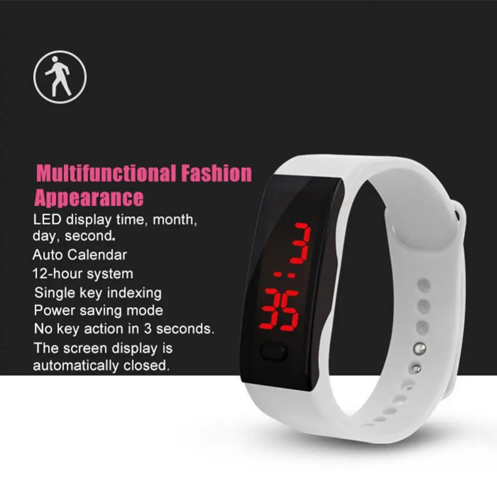 LED Electronic Watch Children's Sports Wrist Watch Simple Kids Watches Stylish Simplicity Watch for Kids' Presents
LED Electronic Watch Children's Sports Wrist Watch Simple Kids Watches Stylish Simplicity Watch for Kids' Presents