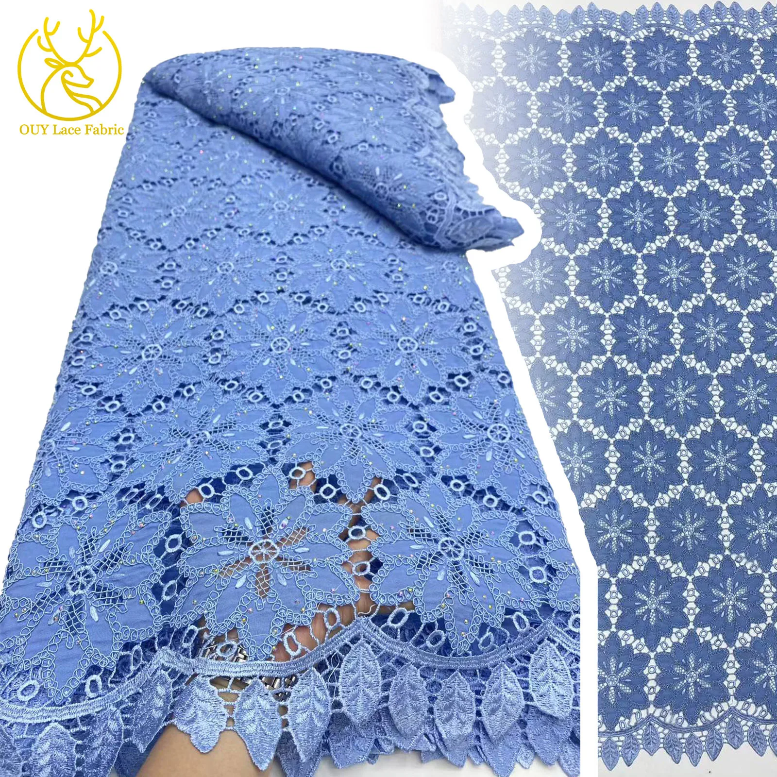 2025 Newest African Water Soluble Rope Lace Fabric High Quality Nigerian French Lace Fabric Ladies Party Evening Dress Sewing
2025 Newest African Water Soluble Rope Lace Fabric High Quality Nigerian French Lace Fabric Ladies Party Evening Dress Sewing