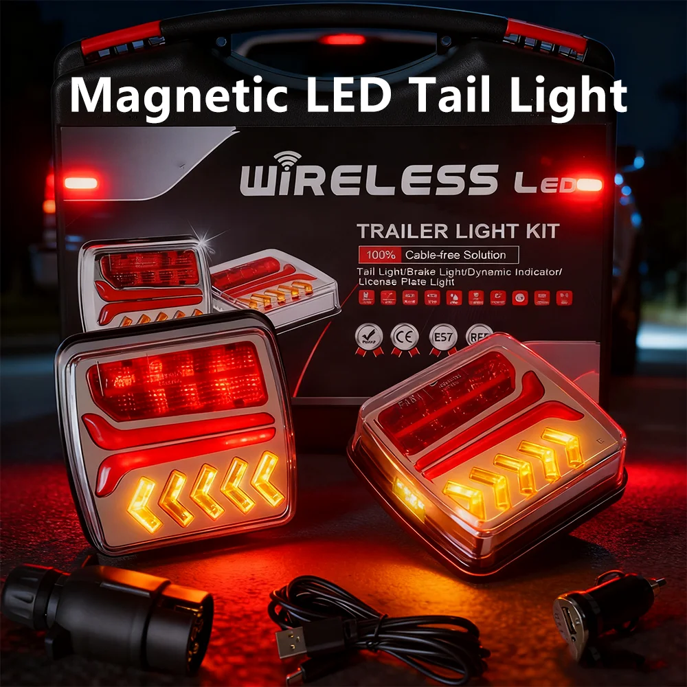 Беспроводной магнитный светодиодный задний фонарь, сигнальный предупреждающий стоп-сигнал, красный и желтый двухцветный задний фонарь для караванов, кемперов, грузовиков
Беспроводной магнитный светодиодный задний фонарь, сигнальный предупреждающий стоп-сигнал, красный и желтый двухцветный задний фонарь для караванов, кемперов, грузовиков