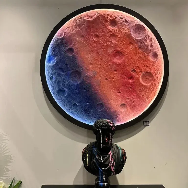 Картина маслом ручной работы, 3D текстура, луна, цвет под заказ, фотоизлучающий диод, молния, украшение для стен гостиницы, гостиной
Картина маслом ручной работы, 3D текстура, луна, цвет под заказ, фотоизлучающий диод, молния, украшение для стен гостиницы, гостиной