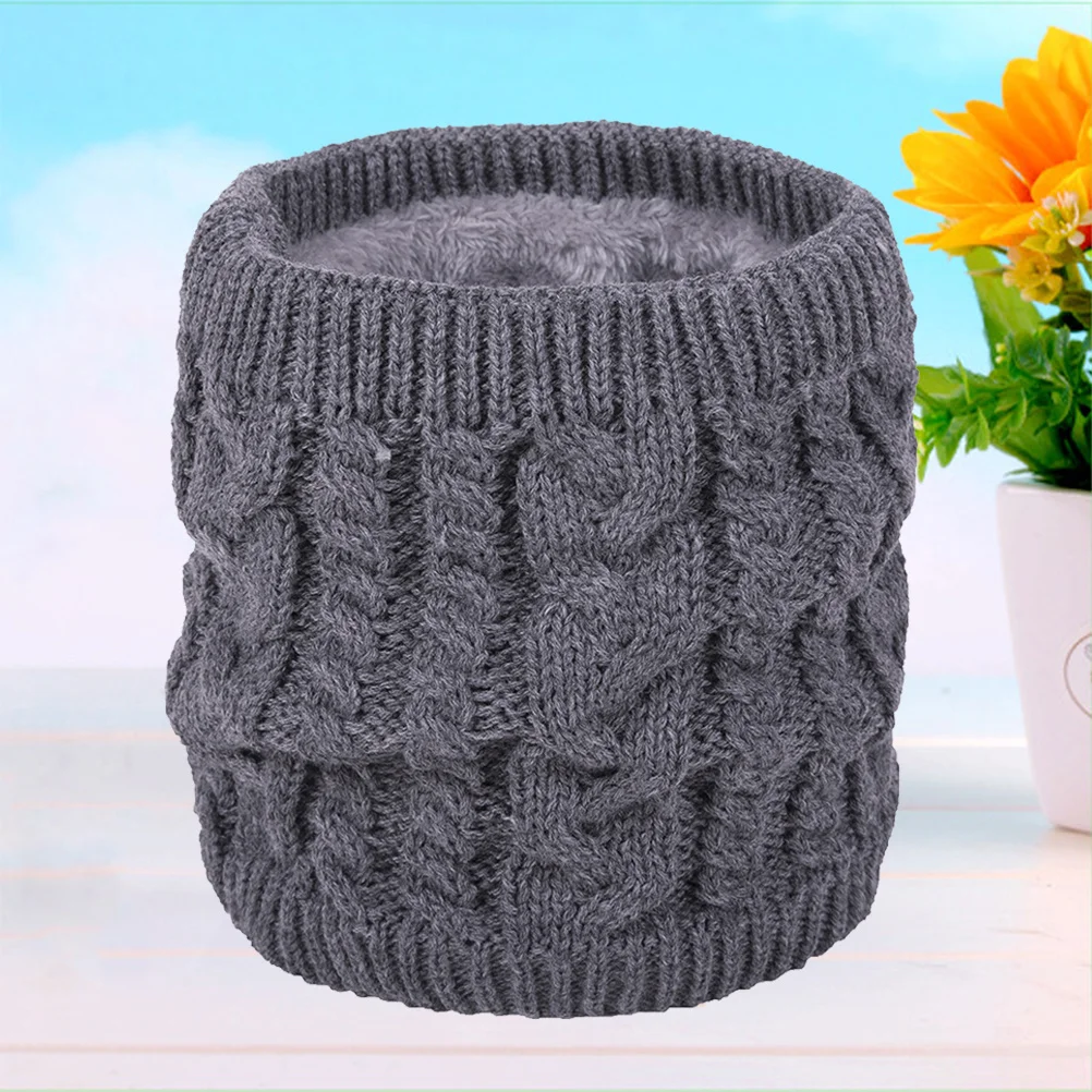 Chunky Woolen Neck Warmer Circle Scarf Dark Grey Knit Collar Scarf Soft Stretchy Windproof Winter Accessory
Chunky Woolen Neck Warmer Circle Scarf Dark Grey Knit Collar Scarf Soft Stretchy Windproof Winter Accessory