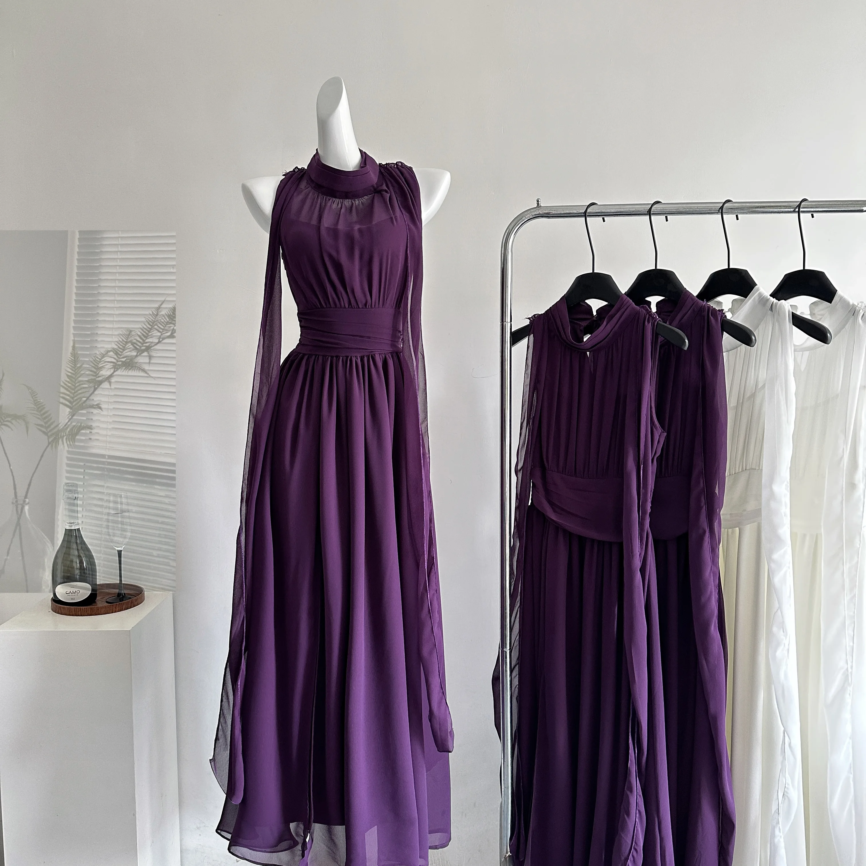 2025 Summer French Elegant High End Long Evening Dress Women Ribbon Sleeveless Slim Party Dress Casual Holidays Luxury Clothing
2025 Summer French Elegant High End Long Evening Dress Women Ribbon Sleeveless Slim Party Dress Casual Holidays Luxury Clothing