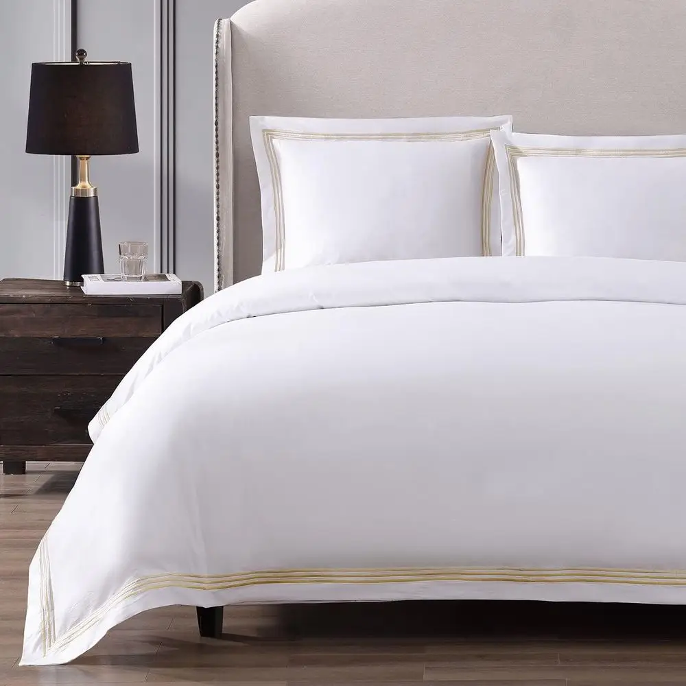 Egyptian Cotton Sateen Duvet Cover Set with Baratta Embroidery, King/Cal King, Gold
Egyptian Cotton Sateen Duvet Cover Set with Baratta Embroidery, King/Cal King, Gold