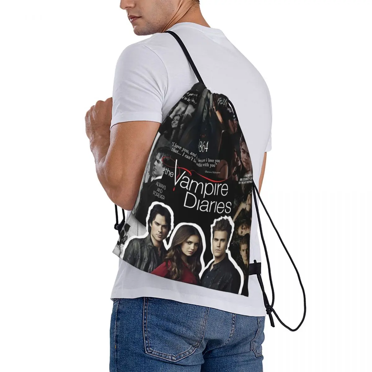 The Vampire Diaries Backpacks Casual Drawstring Bags Sports Bag Book Bags for Man Woman Students
The Vampire Diaries Backpacks Casual Drawstring Bags Sports Bag Book Bags for Man Woman Students