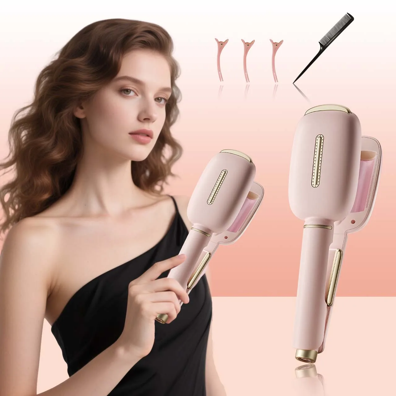 Hair Waver Long-lasting Curls Ceramic Essential Oil Coating 10 Million Negative Ions Anti-scald Hair Curler for Women
Hair Waver Long-lasting Curls Ceramic Essential Oil Coating 10 Million Negative Ions Anti-scald Hair Curler for Women
