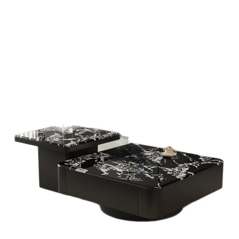 Household living room advanced simple square size coffee table combination modern light luxury glass coffee table
Household living room advanced simple square size coffee table combination modern light luxury glass coffee table