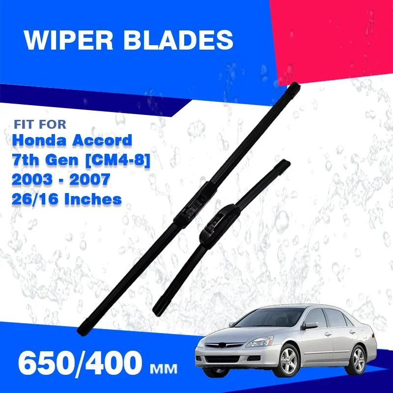 2pcs For Honda Accord 7 APAC NA 2003 - 2007 Front Wiper Blades Windshield Brushes Windscreen Window Accessories 2004 2005 2006
2pcs For Honda Accord 7 APAC NA 2003 - 2007 Front Wiper Blades Windshield Brushes Windscreen Window Accessories 2004 2005 2006