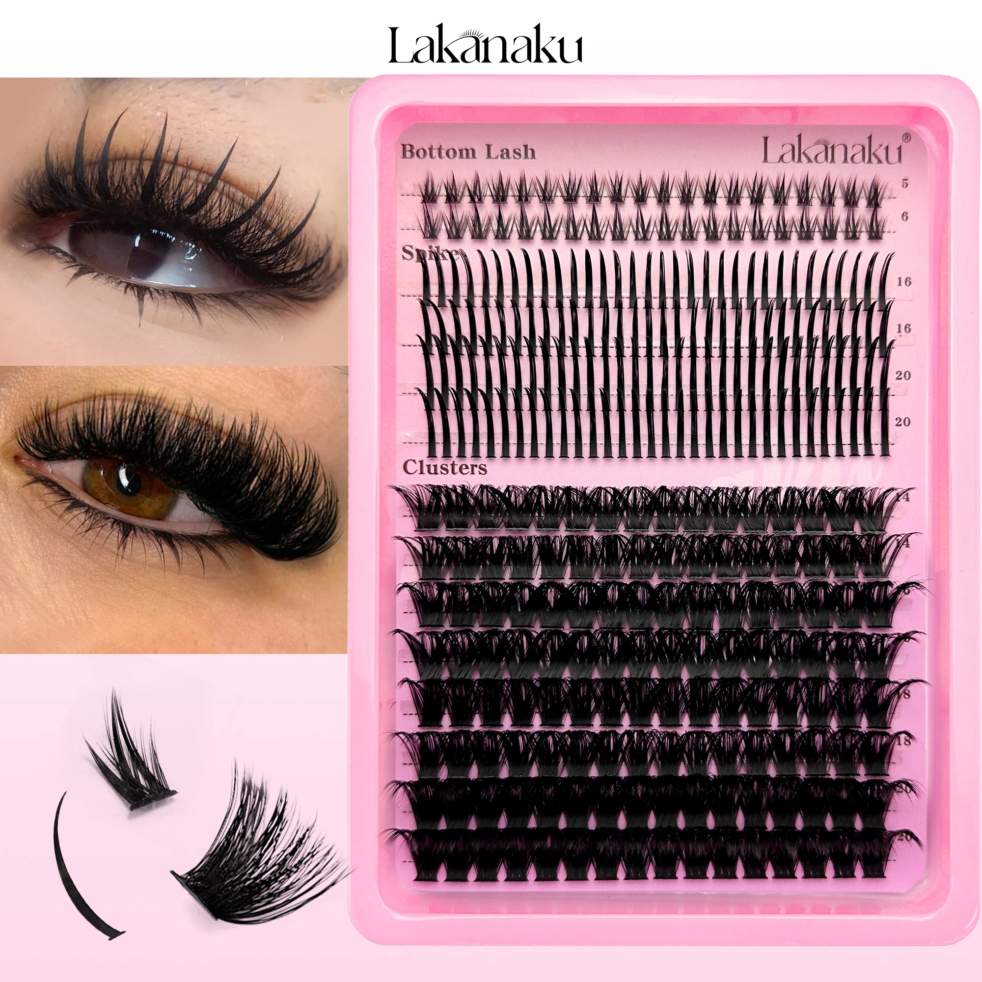 LAKANAKU 14Rows False Eyelashes Clusters Spikes Bottom Clusters Manga DIY Lashes Wispy Set Eyelash Extensions Individual lashes
LAKANAKU 14Rows False Eyelashes Clusters Spikes Bottom Clusters Manga DIY Lashes Wispy Set Eyelash Extensions Individual lashes