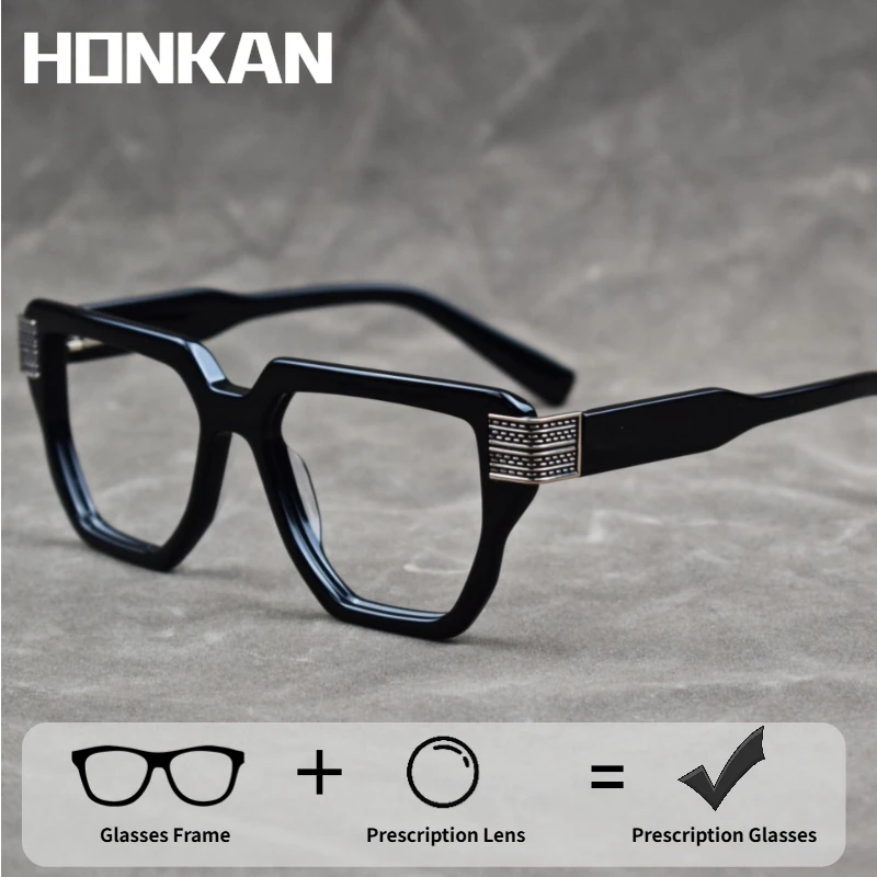 HONKAN New Thick Acetate Reading Eyeglasses Fashion Luxury Men Glasses Frame High Quality Women's Optical Prescription Glasses
HONKAN New Thick Acetate Reading Eyeglasses Fashion Luxury Men Glasses Frame High Quality Women's Optical Prescription Glasses
