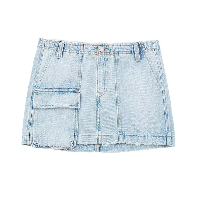 Summer Women's Denim Mini Skirt 2024 New Casual Fashion Vintage High Waist Zipper Pocket Slim Sexy Elegant A-line Skirt
Summer Women's Denim Mini Skirt 2024 New Casual Fashion Vintage High Waist Zipper Pocket Slim Sexy Elegant A-line Skirt
