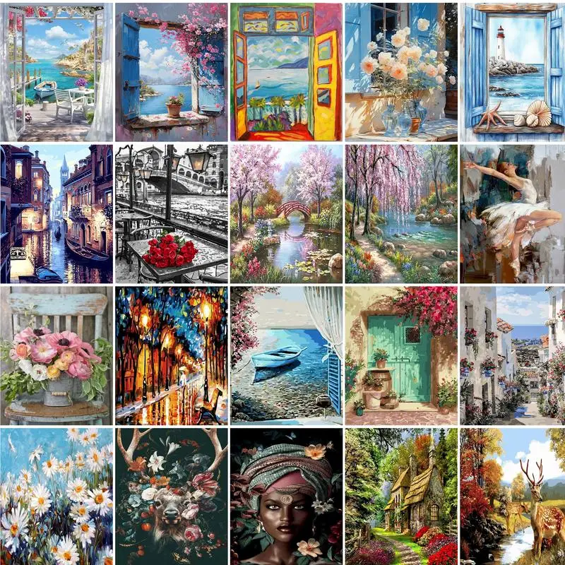 PhotoCustom 60X75cm DIY Painting By Numbers Scenery Picture Colouring Zero Basis HandPainted Oil Painting Unique Gift Home Decor
PhotoCustom 60X75cm DIY Painting By Numbers Scenery Picture Colouring Zero Basis HandPainted Oil Painting Unique Gift Home Decor