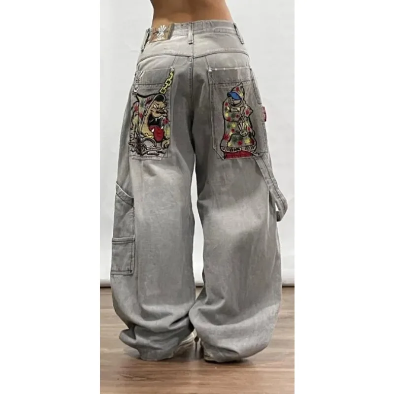 Deeptown Vintage Y2k Oversized Jeans Harajuku Streetwear Hip Hop Embroidery Denim Pants Baggy Japanese 2000s Gothic Trousers
Deeptown Vintage Y2k Oversized Jeans Harajuku Streetwear Hip Hop Embroidery Denim Pants Baggy Japanese 2000s Gothic Trousers