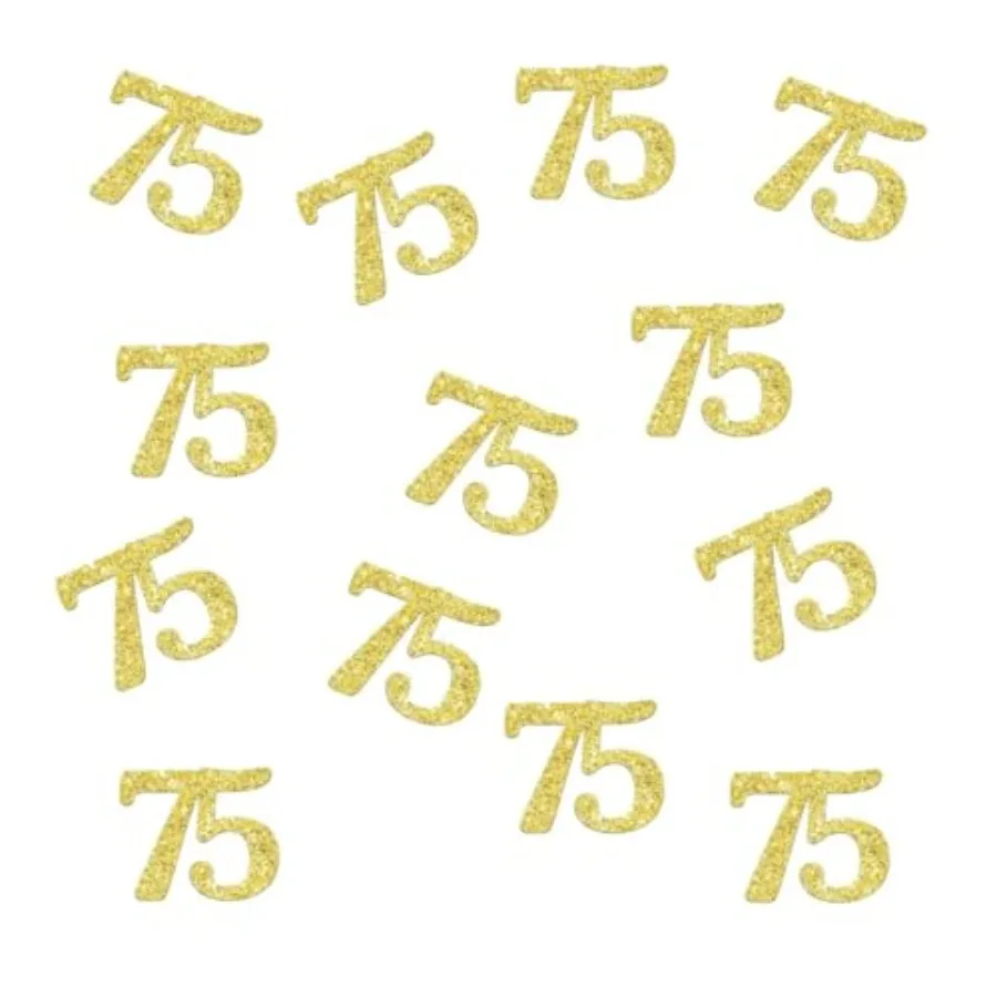 Double Side Gold Glitter Paper Numbrer 75 Confetti 75 Paper Scatter Table Confetti for 75th Birthday Party 75th Anniversary Par
Double Side Gold Glitter Paper Numbrer 75 Confetti 75 Paper Scatter Table Confetti for 75th Birthday Party 75th Anniversary Par