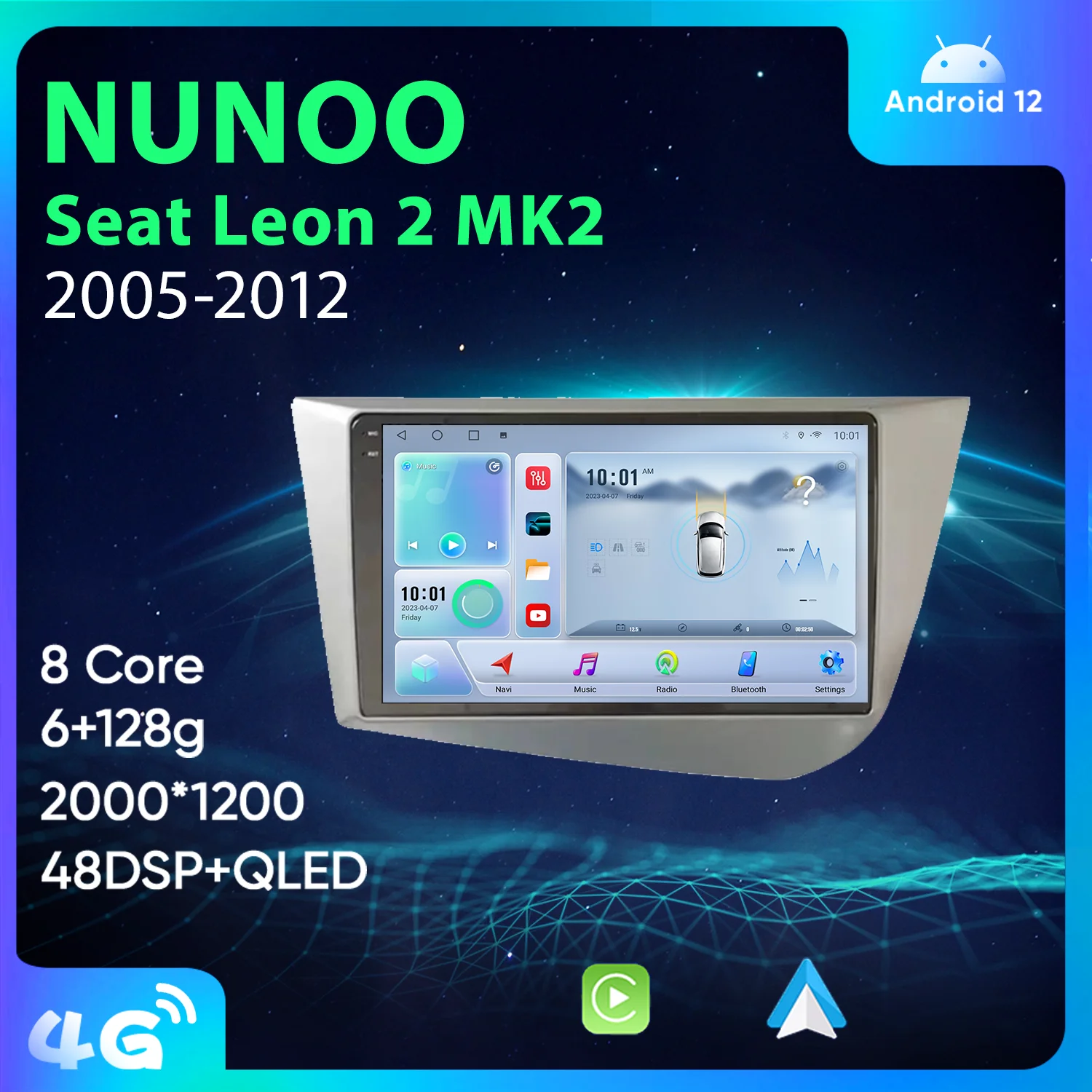 Android 12 Car Radio Stereo for Seat Leon 2 MK2 2005-2012 2Din Multimedia Video Player Wireless CarPlay GPS 4G Bluetooth
Android 12 Car Radio Stereo for Seat Leon 2 MK2 2005-2012 2Din Multimedia Video Player Wireless CarPlay GPS 4G Bluetooth