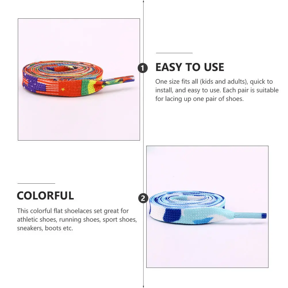 20Pcs Colorful Gradient Elastic Flat Shoelaces Quick Install Shoe Ties for Sneakers Boots Running Shoes Flat Shoelaces
20Pcs Colorful Gradient Elastic Flat Shoelaces Quick Install Shoe Ties for Sneakers Boots Running Shoes Flat Shoelaces