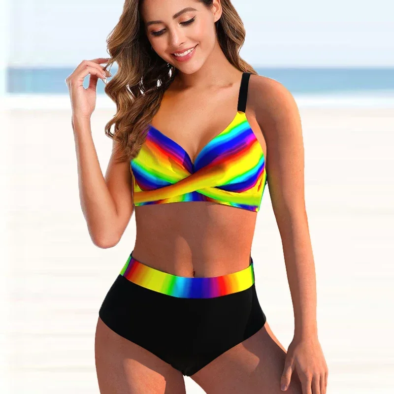 Summer Casual Fashion Women's Swimwear High Quality Vacation Yellow Twisted Line Print Two Piece Swimsuit S-5XL
Summer Casual Fashion Women's Swimwear High Quality Vacation Yellow Twisted Line Print Two Piece Swimsuit S-5XL
