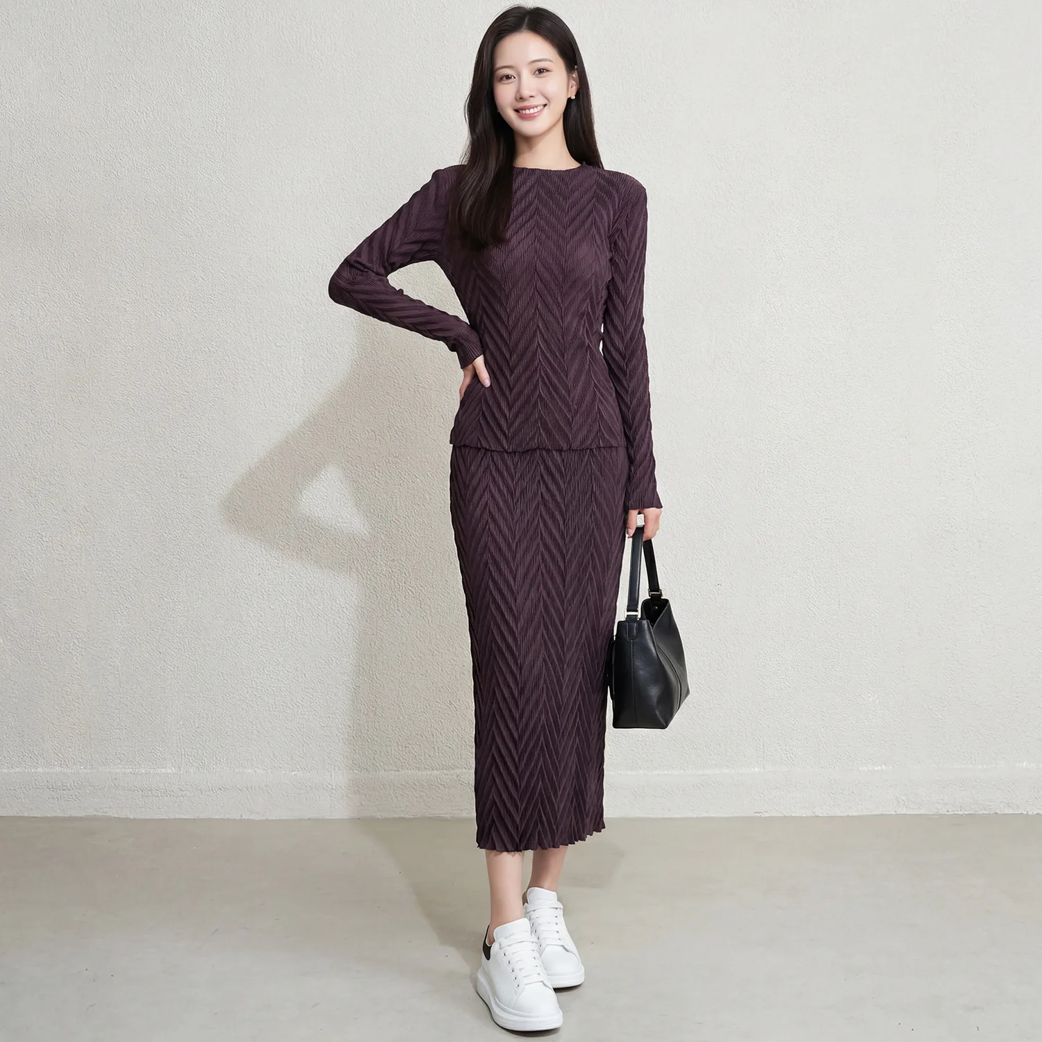 Miyake Pleated 2026 Spring and Summer New Handmade Pleated Suit Commuter Style Top High-waisted Half-body Skirt Two-piece Set
Miyake Pleated 2026 Spring and Summer New Handmade Pleated Suit Commuter Style Top High-waisted Half-body Skirt Two-piece Set
