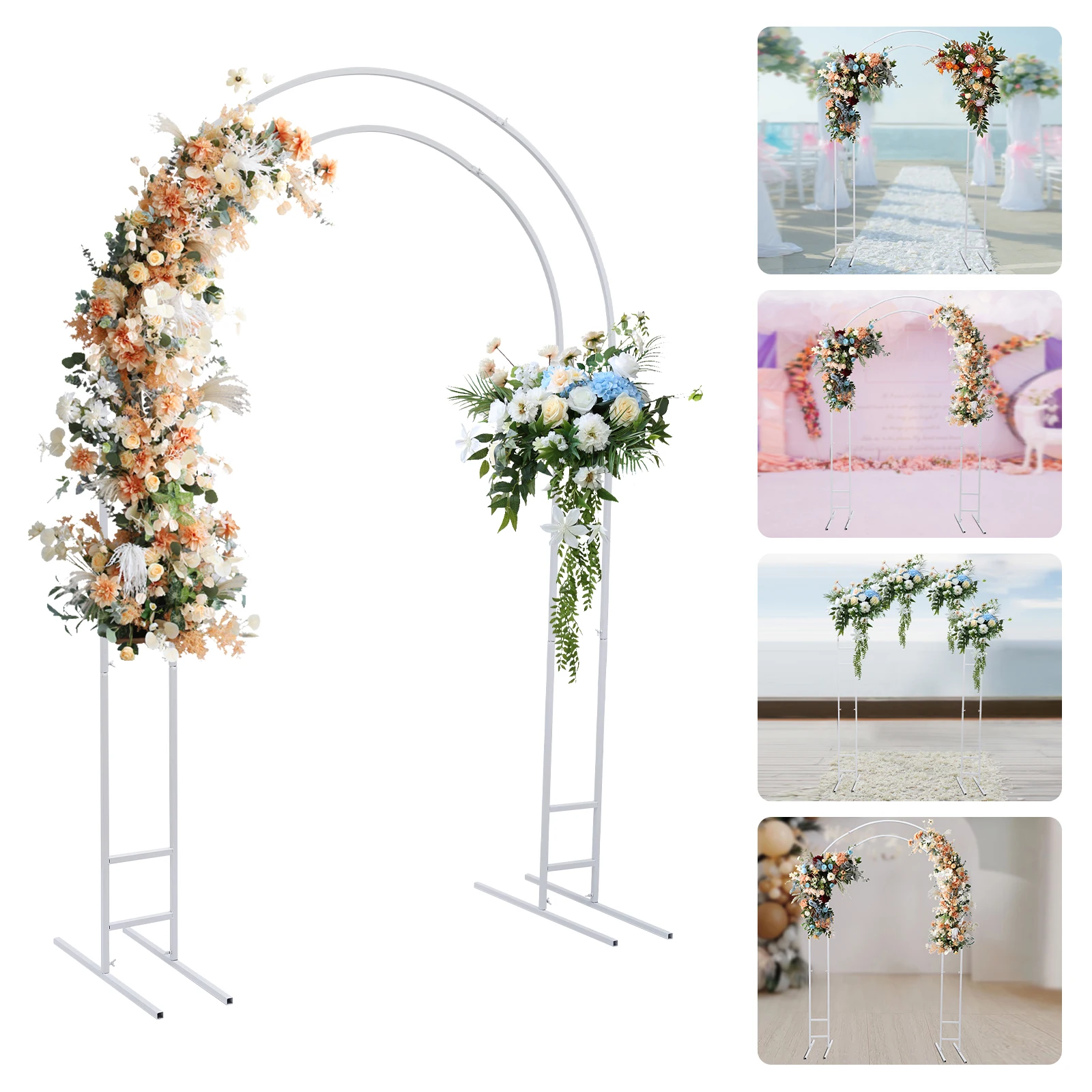 7.2ft Metal Wedding Arch Balloon Backdrop Decoration Stand Gold/White for Garden Lawn Backyard
7.2ft Metal Wedding Arch Balloon Backdrop Decoration Stand Gold/White for Garden Lawn Backyard