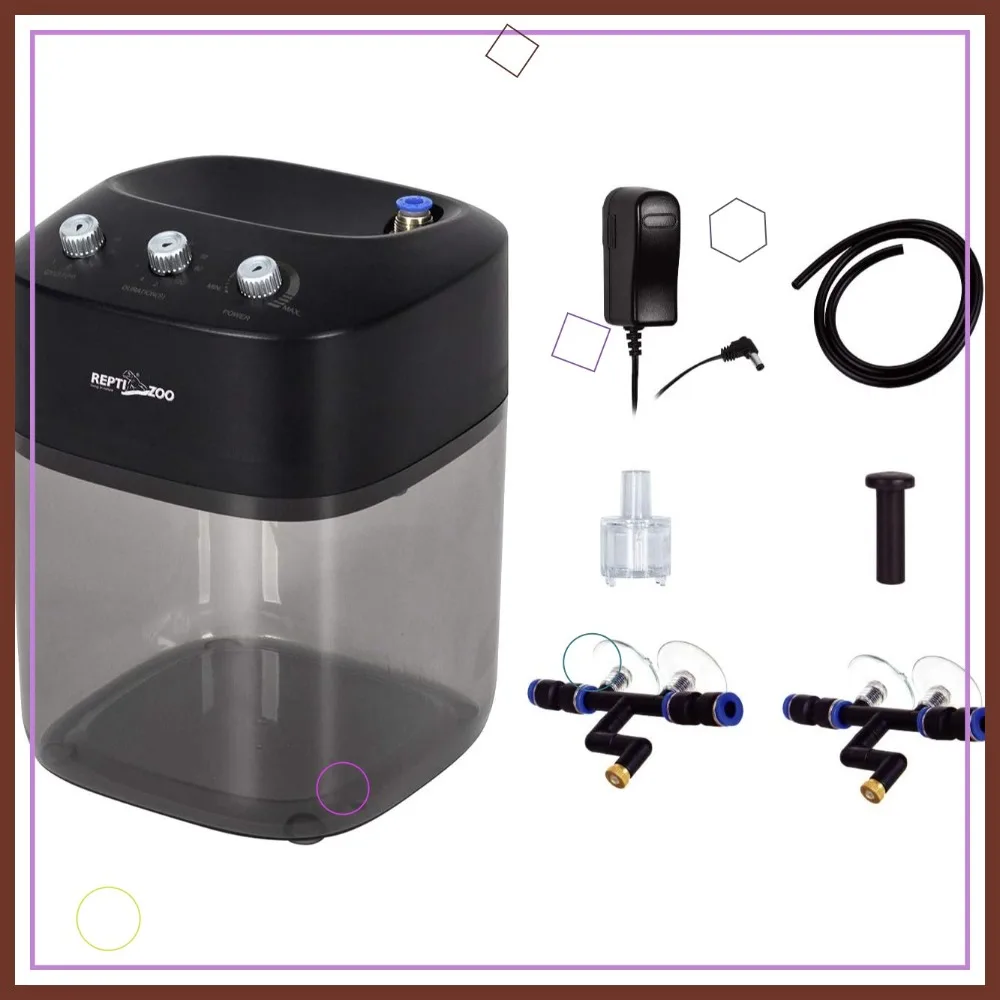 2.2L Adjustable Mister for Reptile Terrariums Humidifier High Pressure Silent Pump Machine Misting System with 2 Nozzles
2.2L Adjustable Mister for Reptile Terrariums Humidifier High Pressure Silent Pump Machine Misting System with 2 Nozzles