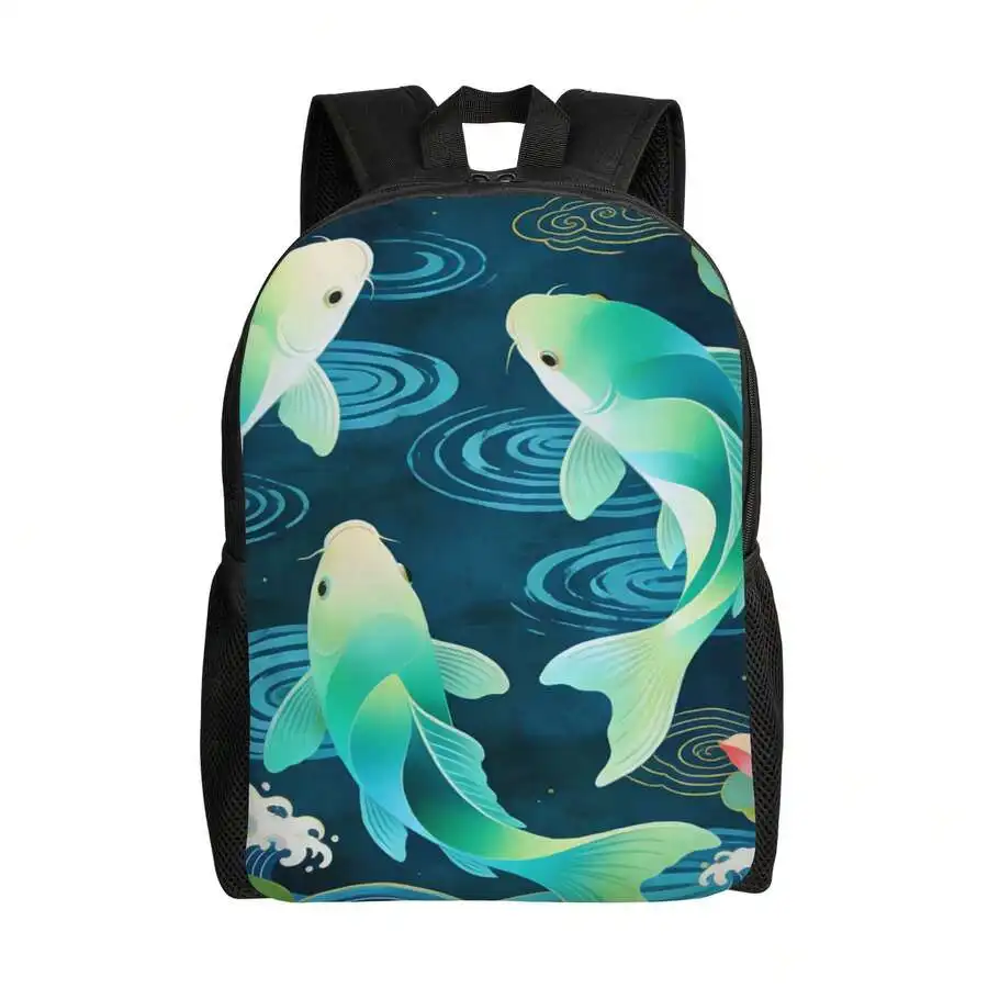 Vintage Koi Fish Print Backpack For Men - Durable College Casual Bookbag With Water Resistant Design
Vintage Koi Fish Print Backpack For Men - Durable College Casual Bookbag With Water Resistant Design