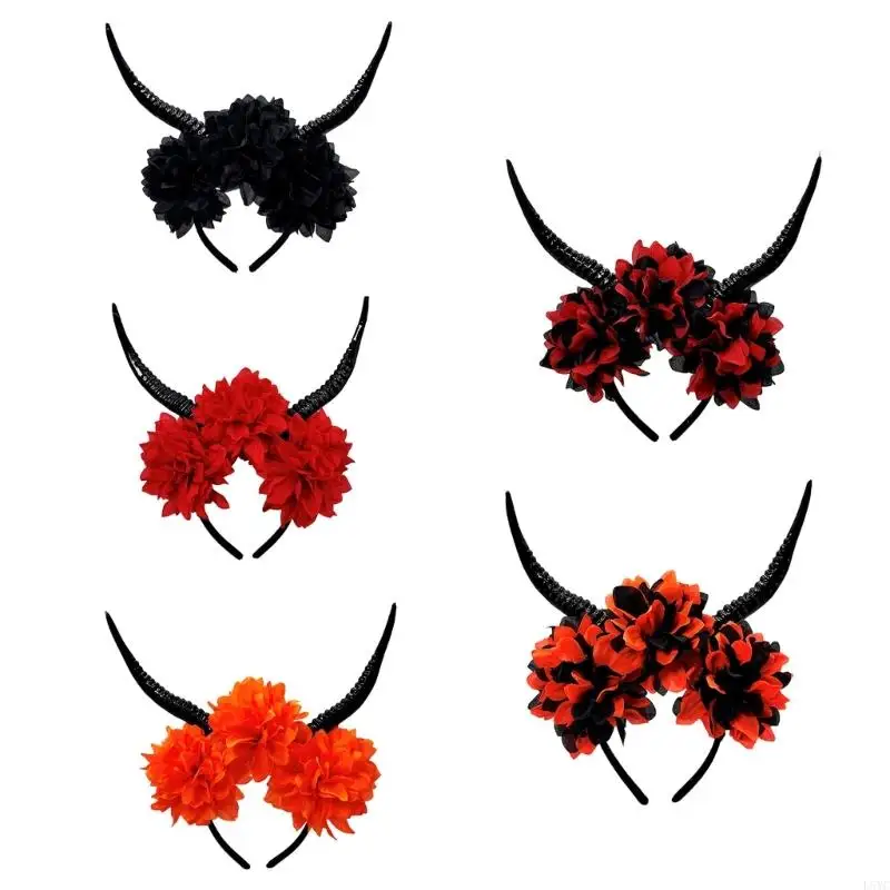 L5YC Halloween Antelope Horn Floral Hairband For Costume Parties Role Play Accessory
L5YC Halloween Antelope Horn Floral Hairband For Costume Parties Role Play Accessory