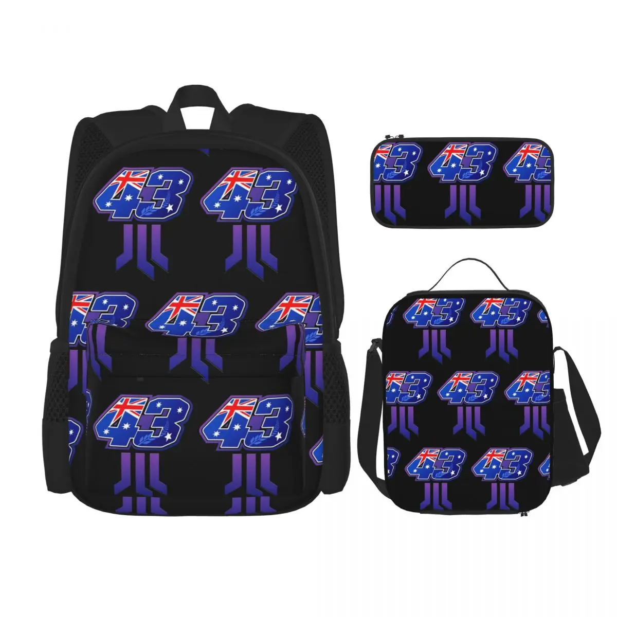 Jack Miller Number 43 Backpacks Children Bookbag School Bags Rucksack Lunch Bag Pen Bag Three-Piece Set
Jack Miller Number 43 Backpacks Children Bookbag School Bags Rucksack Lunch Bag Pen Bag Three-Piece Set