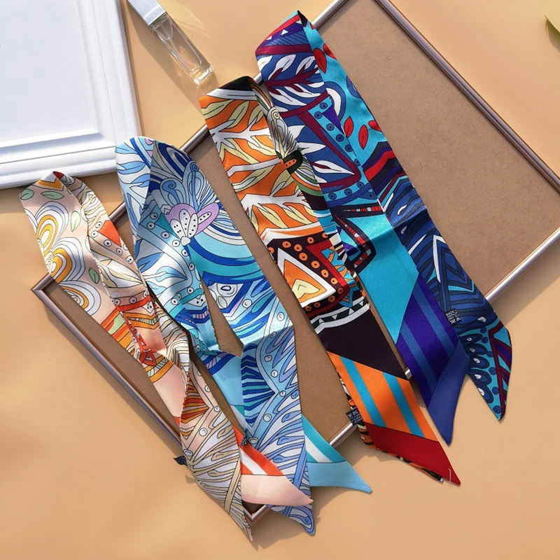 Fashion Print Summer Scarf New Design Women Skinny Bag Scarves Hair Band Neck Brand Silk Scarf Ladies Foulard Headbands
Fashion Print Summer Scarf New Design Women Skinny Bag Scarves Hair Band Neck Brand Silk Scarf Ladies Foulard Headbands