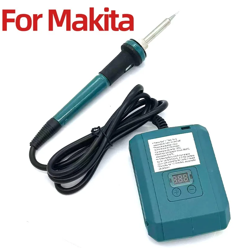 Portable 60W Soldering Iron Kit Compatible for Makita 18V BL1850 Battery Cordless Soldering Station Home Appliance Repair Tool
Portable 60W Soldering Iron Kit Compatible for Makita 18V BL1850 Battery Cordless Soldering Station Home Appliance Repair Tool