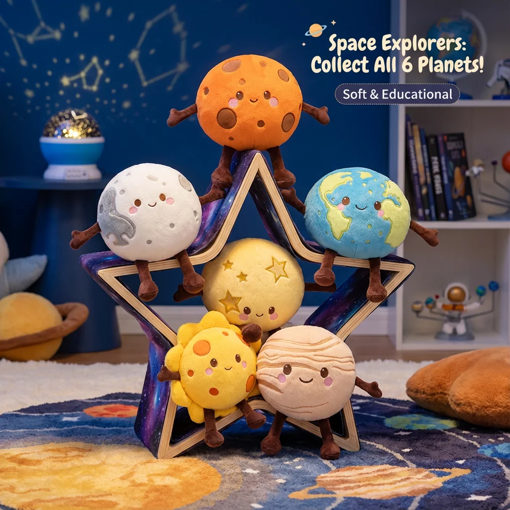 Simulation Cartoon Planet Plush Toy Set Stuffed Earth Mars Saturn Venus Soft Solar System Dolls for Kids Creative Birthday Gift
Simulation Cartoon Planet Plush Toy Set Stuffed Earth Mars Saturn Venus Soft Solar System Dolls for Kids Creative Birthday Gift