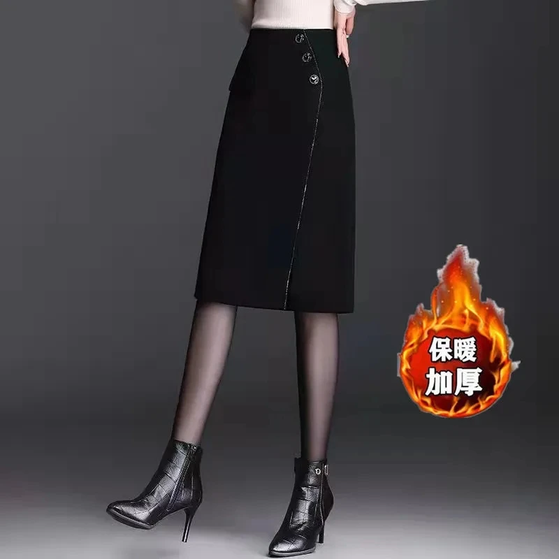 Women Clothing Irregular Skirt Female Winter Aautumn New Wild High-waisted Work Skirt Mid-length Black Skirt Faldas Mujer Moda
Women Clothing Irregular Skirt Female Winter Aautumn New Wild High-waisted Work Skirt Mid-length Black Skirt Faldas Mujer Moda