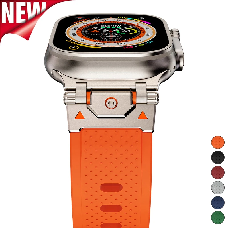 Rubber Strap for Apple Watch Ultra 2 49mm 46mm 45mm 44mm 42mm 41mm 40mm Luxury TPU Bracelet for IWatch Series 10 9 8 7 6 5 SE 4
Rubber Strap for Apple Watch Ultra 2 49mm 46mm 45mm 44mm 42mm 41mm 40mm Luxury TPU Bracelet for IWatch Series 10 9 8 7 6 5 SE 4