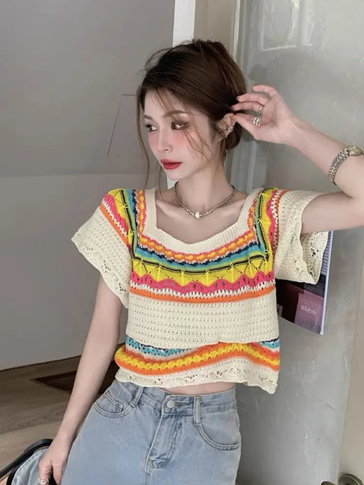 Faionable Casual Knitted ort Sve T-irt Women's Slimming Versatile Summer 2025 Korean Sle Commute Sle Regular Fit
Faionable Casual Knitted ort Sve T-irt Women's Slimming Versatile Summer 2025 Korean Sle Commute Sle Regular Fit