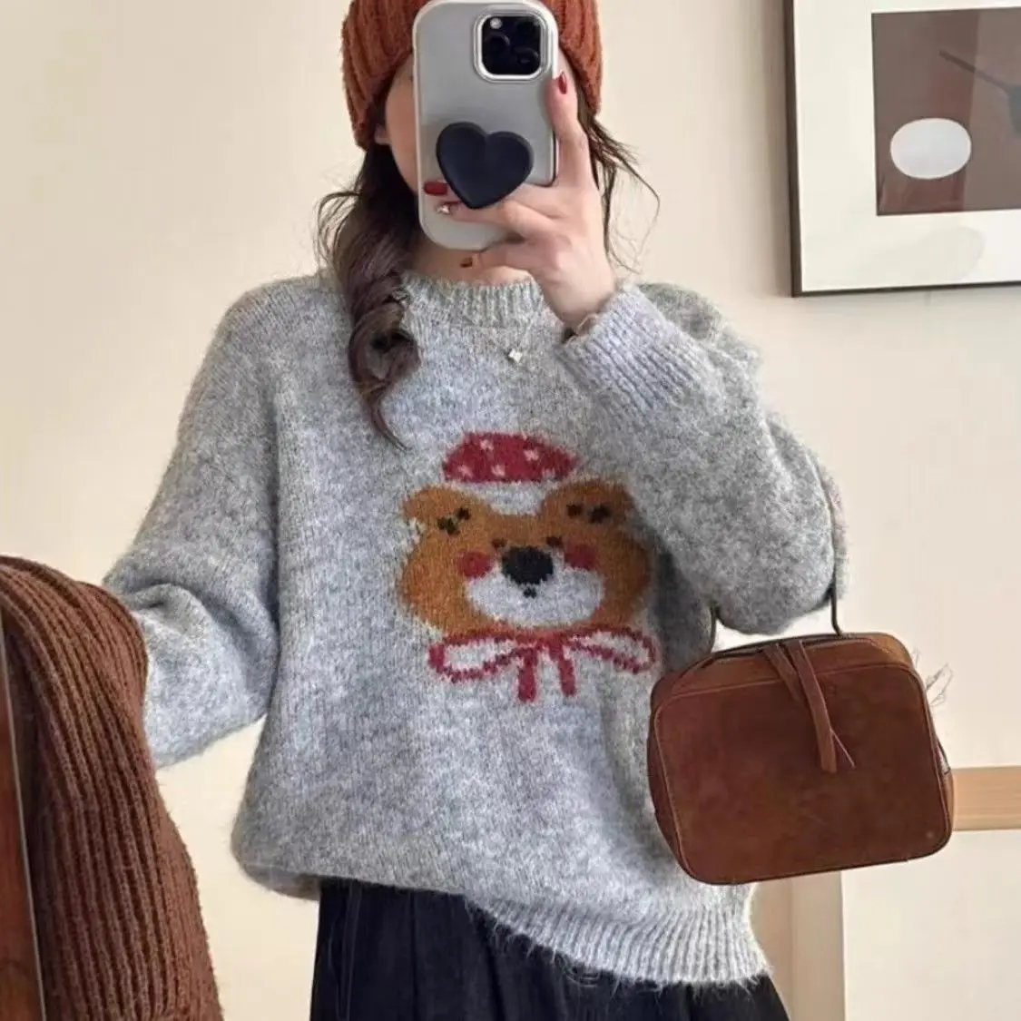 Kawaii Sweater Cartoon Bear Jacquard Knitted Sweater Women Harajuku Sweet Pullover Autumn Winter Fashion Oversize Cute Aesthetic
Kawaii Sweater Cartoon Bear Jacquard Knitted Sweater Women Harajuku Sweet Pullover Autumn Winter Fashion Oversize Cute Aesthetic