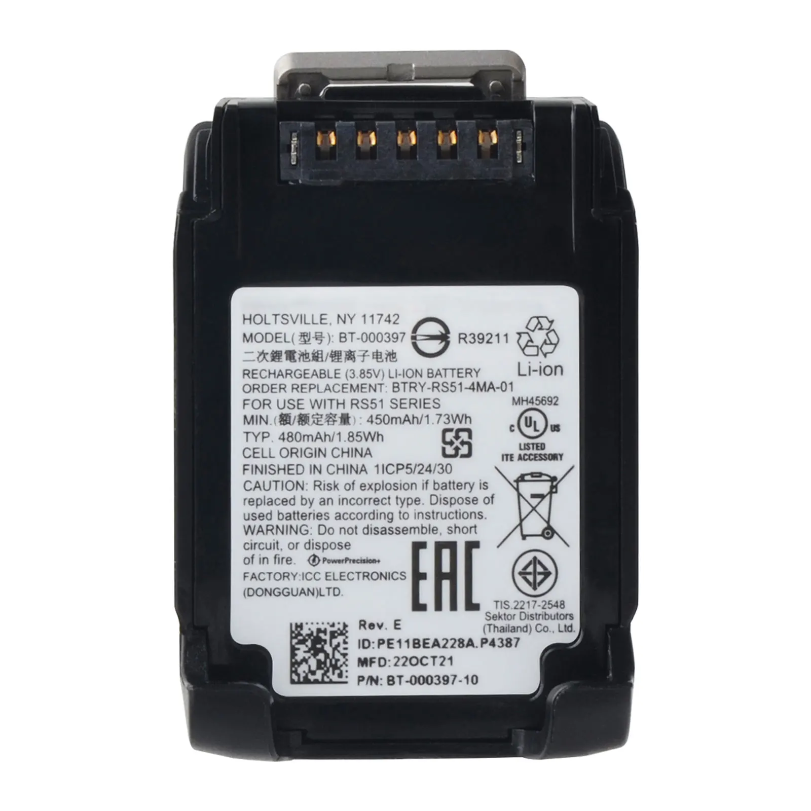 BT-000397 Battery Original BTRY-RS51-4MA01 Replacement Battery For Zebra RS51 Series RS5100 Barcode Scanner Batteries
BT-000397 Battery Original BTRY-RS51-4MA01 Replacement Battery For Zebra RS51 Series RS5100 Barcode Scanner Batteries