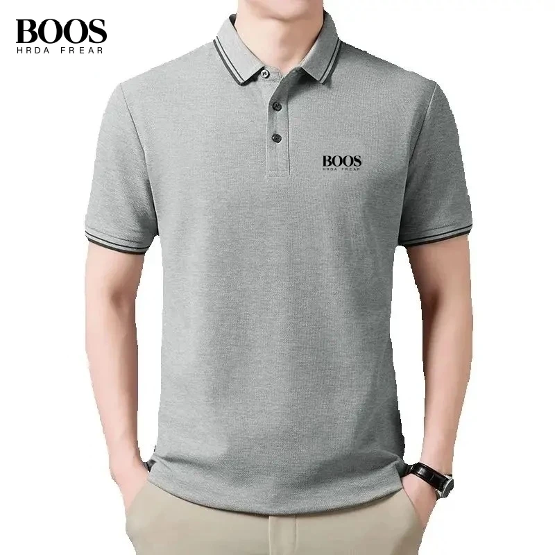 Summer Men's High-Quality Embroidered Logo Short-Sleeved Polo Shirt, New Fashionable and Casual Breathable T-Shirt Top
Summer Men's High-Quality Embroidered Logo Short-Sleeved Polo Shirt, New Fashionable and Casual Breathable T-Shirt Top