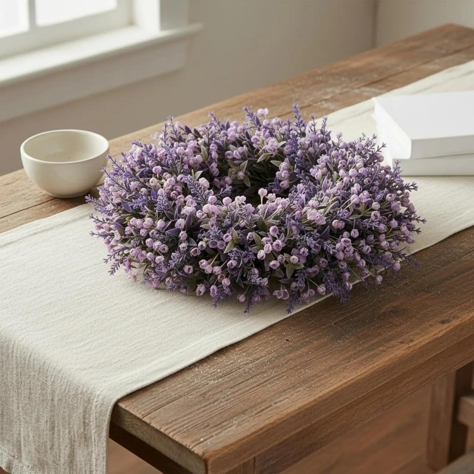Lavender Wreath Easy to Hang Artificial Lavender Wreath Lively Hues Versatile Decor for Fireplace Mantel
Lavender Wreath Easy to Hang Artificial Lavender Wreath Lively Hues Versatile Decor for Fireplace Mantel