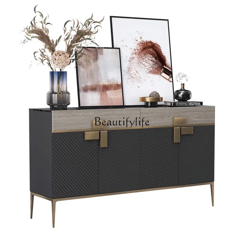 FG26Italian light luxury marble dining side cabinet modern simple living room solid wood storage cabinet
FG26Italian light luxury marble dining side cabinet modern simple living room solid wood storage cabinet