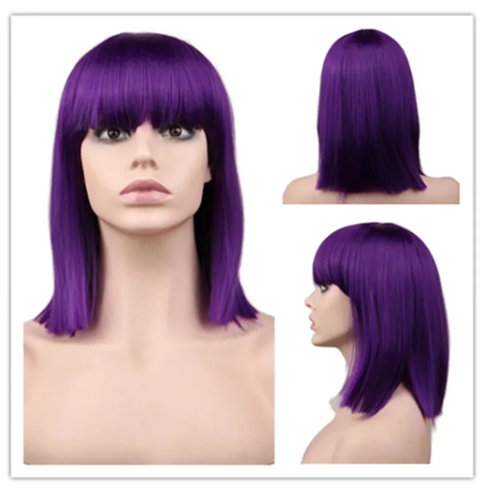 Synthetic Short Straight Purple Wig with Bangs Natural Looking Heat Resistant Hair For Women Cosplay Costume Wigs
Synthetic Short Straight Purple Wig with Bangs Natural Looking Heat Resistant Hair For Women Cosplay Costume Wigs