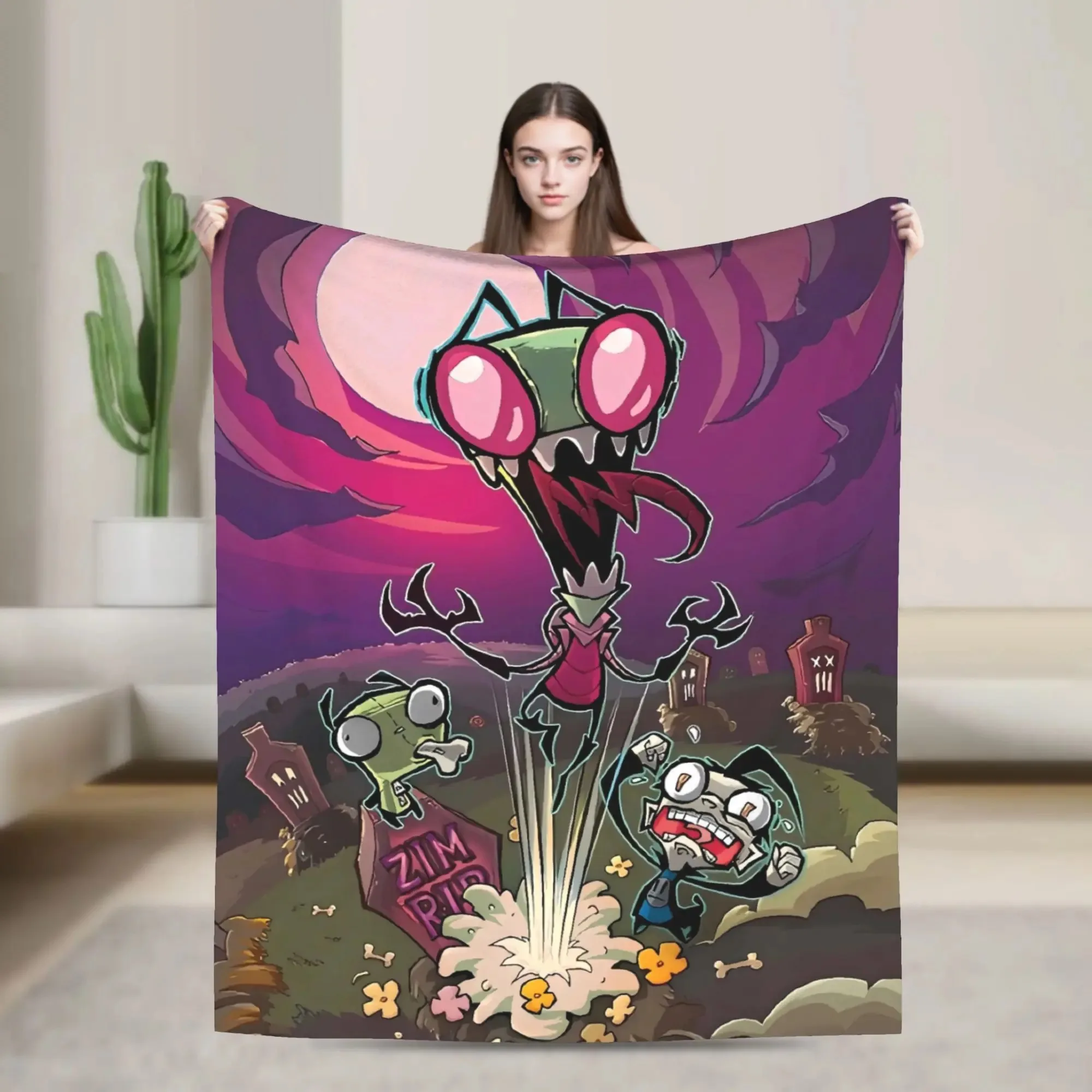 Invaders Zims Alien Cartoon Blanket Quality Warm Soft Throw Blanket Winter Picnic Couch Bed Fluffy Bedspread
Invaders Zims Alien Cartoon Blanket Quality Warm Soft Throw Blanket Winter Picnic Couch Bed Fluffy Bedspread