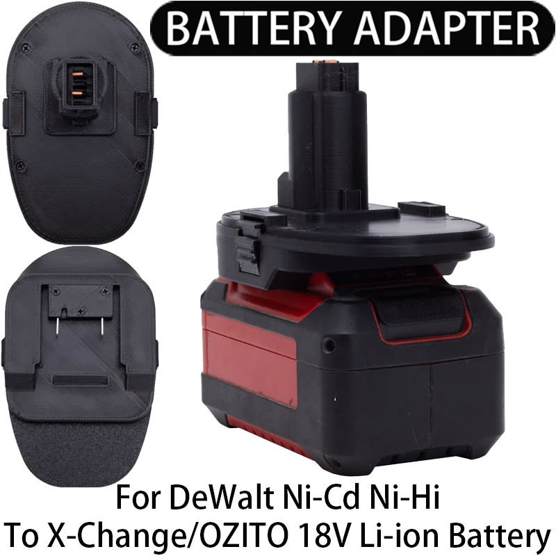 Adapter/Converter for DeWalt Ni-Cd Ni-Hi tools to X-Change/Ozito 18V Li-ion Battery Adapter Power Tool Accessory
Adapter/Converter for DeWalt Ni-Cd Ni-Hi tools to X-Change/Ozito 18V Li-ion Battery Adapter Power Tool Accessory