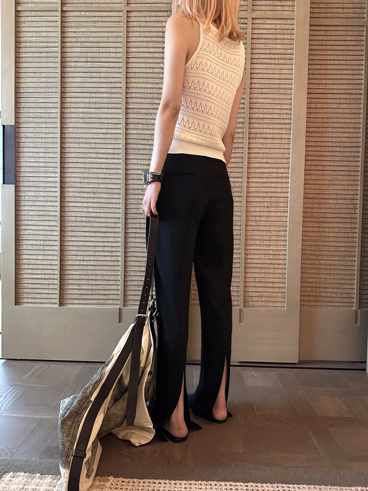 Slim Fit Casual Pants with Ba Split Drapey Wide Leg Long Trousers for Women Ele Sle Polyester Fiber Thin Material
Slim Fit Casual Pants with Ba Split Drapey Wide Leg Long Trousers for Women Ele Sle Polyester Fiber Thin Material