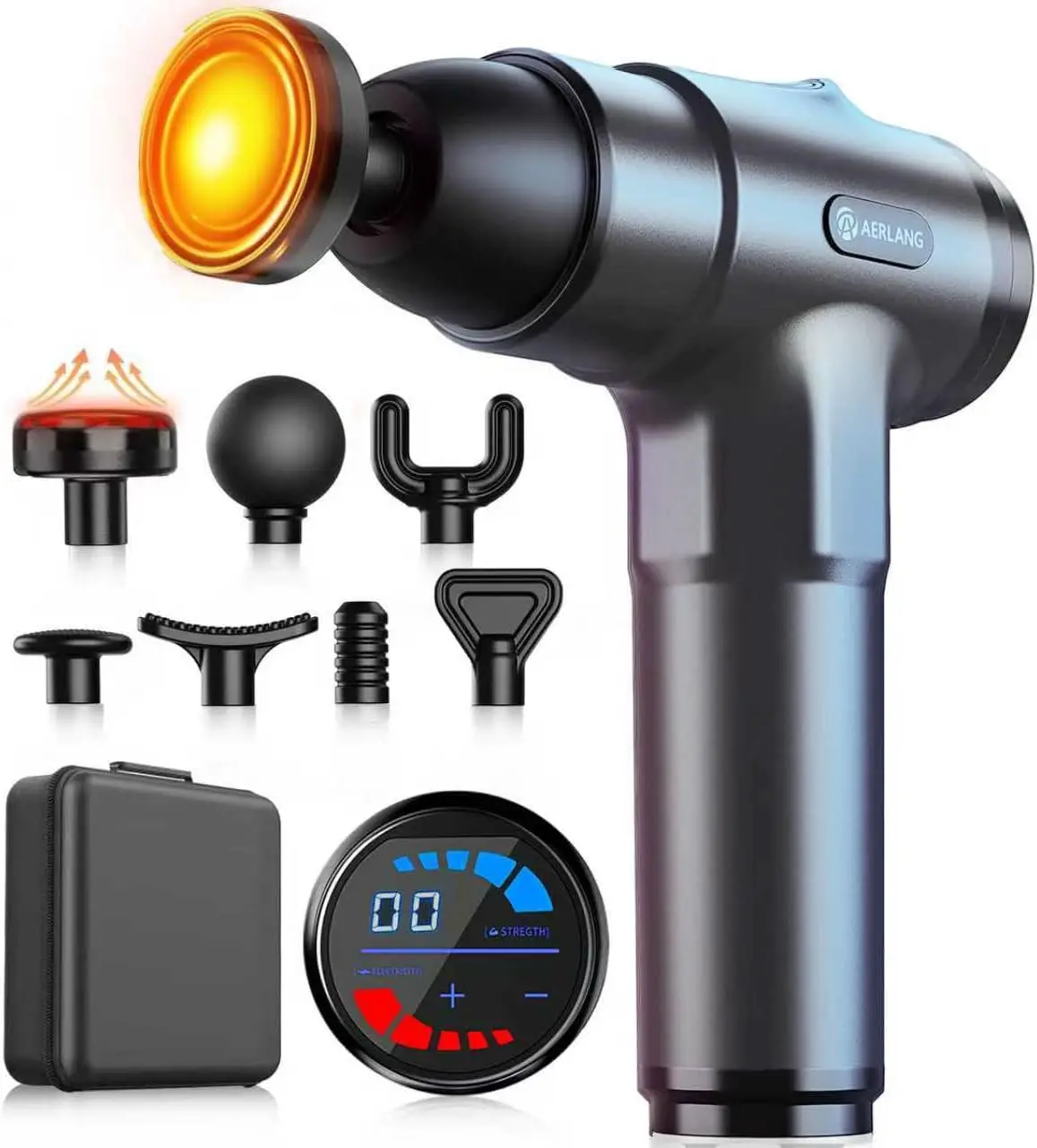 Massage Gun with Heat Deep Tissue Back Massager for Pain Relief, Percussion Muscle Massager, 7 Heads & Silent, Handheld Gift for Men Women Dad
Massage Gun with Heat Deep Tissue Back Massager for Pain Relief, Percussion Muscle Massager, 7 Heads & Silent, Handheld Gift for Men Women Dad