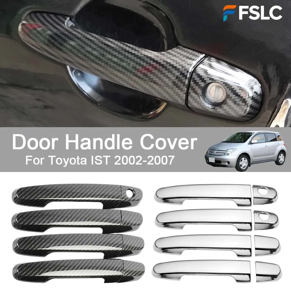Car Decoration Door Handle Cover For Toyota IST 2002-2007 Carbon Fiber Chrome Silver Cars Accessories Styling Upgrade
Car Decoration Door Handle Cover For Toyota IST 2002-2007 Carbon Fiber Chrome Silver Cars Accessories Styling Upgrade