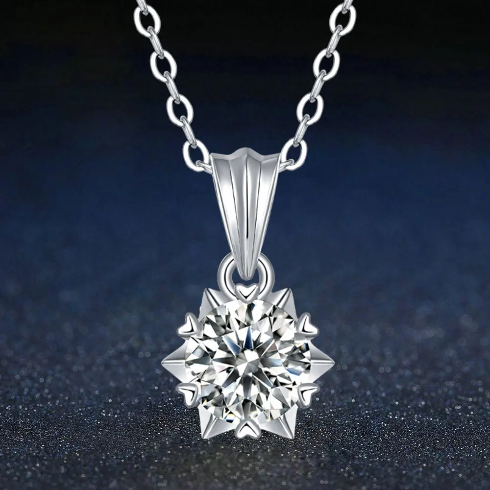 Moissanite Diamond Necklace for Women 0.5-1 CT 925 Sterling Silver Pendant VVS1 Excellent Cut D Color Fine Jewelry Chain- Bloom
Moissanite Diamond Necklace for Women 0.5-1 CT 925 Sterling Silver Pendant VVS1 Excellent Cut D Color Fine Jewelry Chain- Bloom