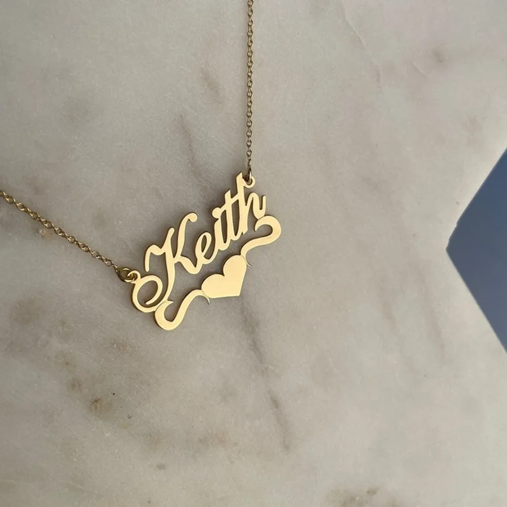 Customized Heart Necklace Gold Plated Stainless Steel Personalized Jewelry Custom Engraved Name Necklac Gift For Your Lover
Customized Heart Necklace Gold Plated Stainless Steel Personalized Jewelry Custom Engraved Name Necklac Gift For Your Lover